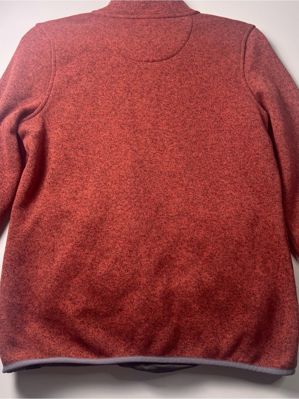 L.L.Bean Womens S Red Snap-Neck Mock Neck Pullover Sweater Pockets Outdoors Cozy - Picture 9 of 10